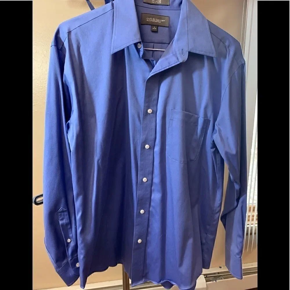 NWOT Croft & Barrow All Cotton No Iron Long sleeve Shirt. #MB5